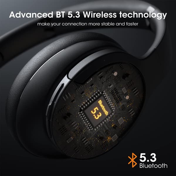 1 Bluetooth-hodetelefon for mobil / PC / reise (svart)