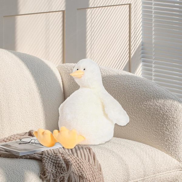 Plushdjur Anka, Gosig Plyschleksak, Mjuk Sovkamrat, Leksaksanka, Söt Kudde för Soffa, Säng
