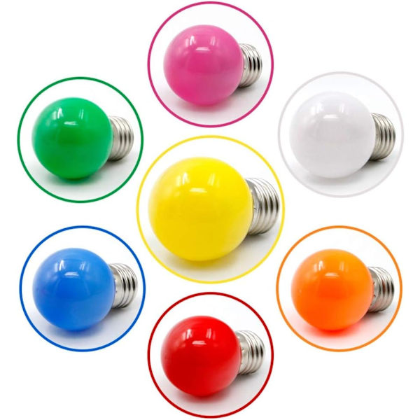 LED Färgglada E27 Färgade Ljuslampor 3 W Dekorativ Ljus 240 L