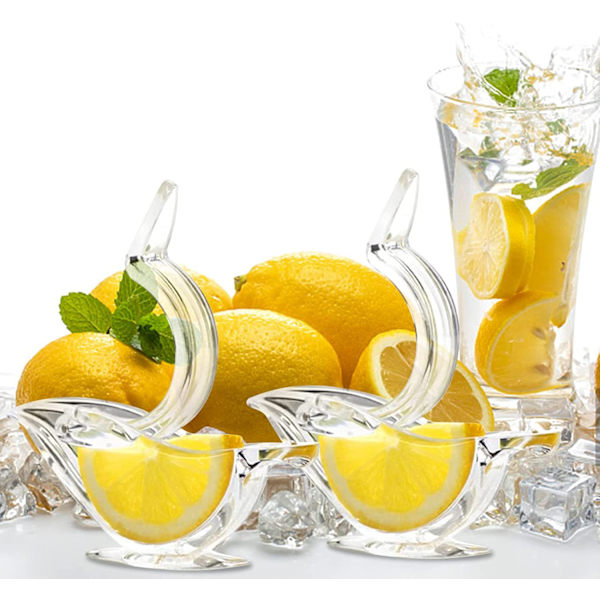 2 stk. Lille fugl citronpresser bærbar transparent citron