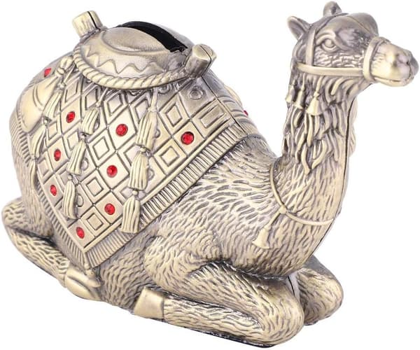 1 Stycke Ökenkamel Spargris Gold Craft Pengburk Barn