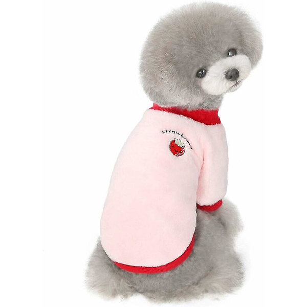 Frugtet mønster uld kæledyr sweater (Pink, M)