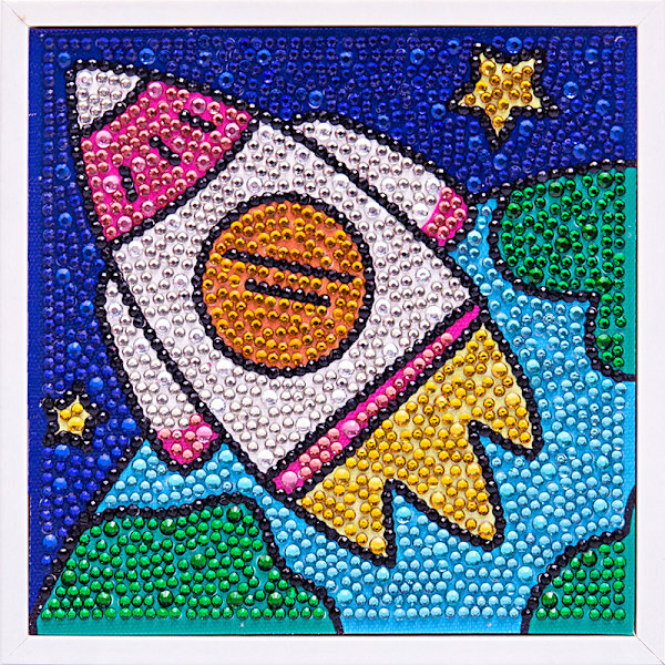 Fuld One Piece Rumskib Diamantmaleri Sæt, 5D DIY Rund