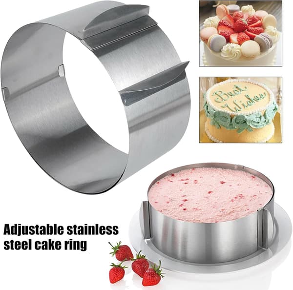 1 stk Retraherbar Rund Mousse Ring i Rustfritt Stål 6-12 Tommer