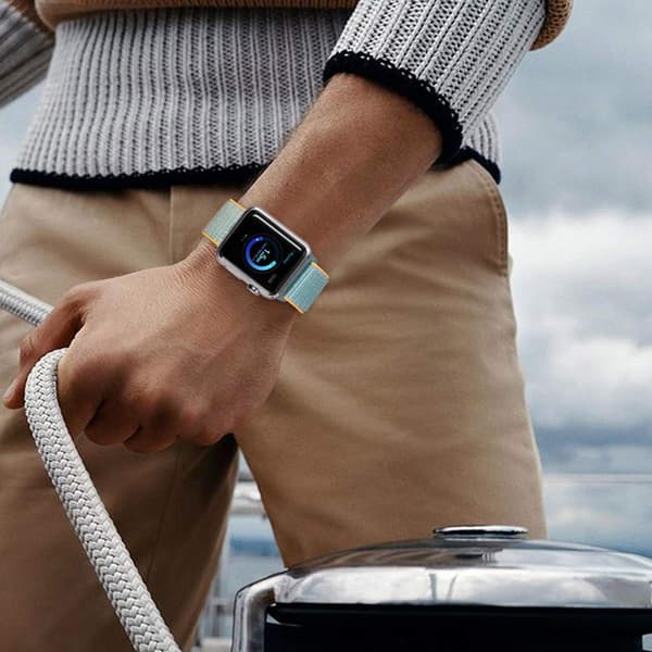 Nylon sport loop armband flätad elastisk handledsrem