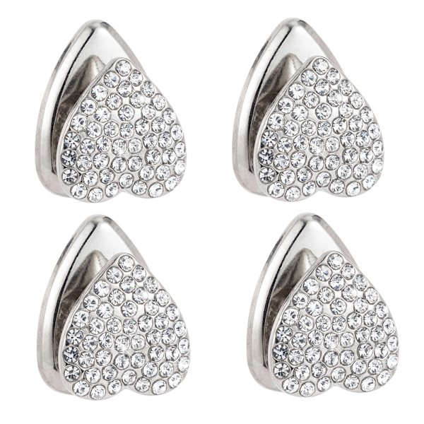 4-pakks Mini Bling Bilkroker for Maskeholder, Glitrende Bil