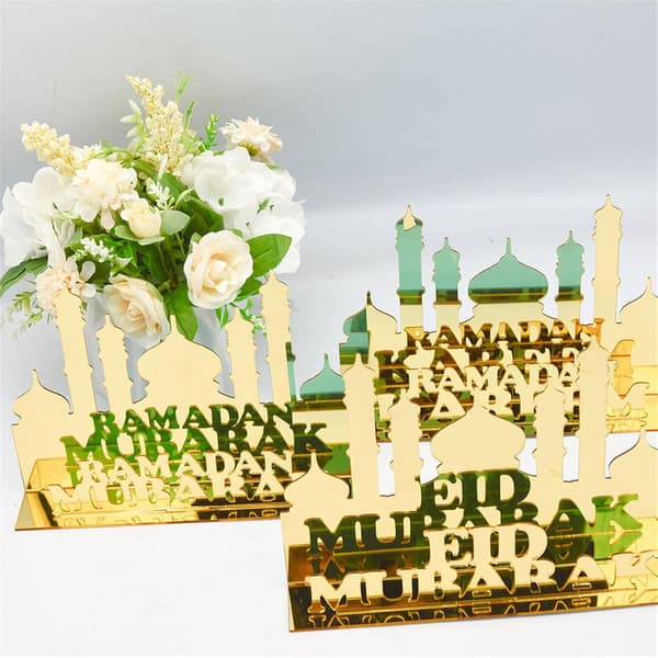 1 st Eid Mubarak Dekoration, Akryl Ramadan Mittstycke, Islamisk