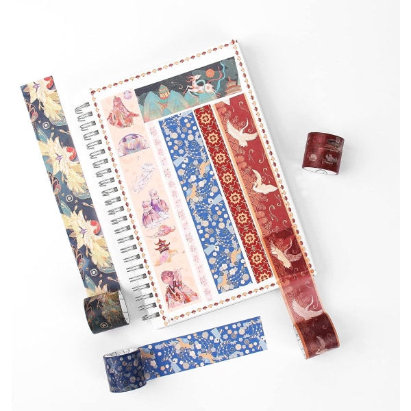 100 Rullar Washi Tejp Set, Multi-Mönster Washi Tejp Limtejp