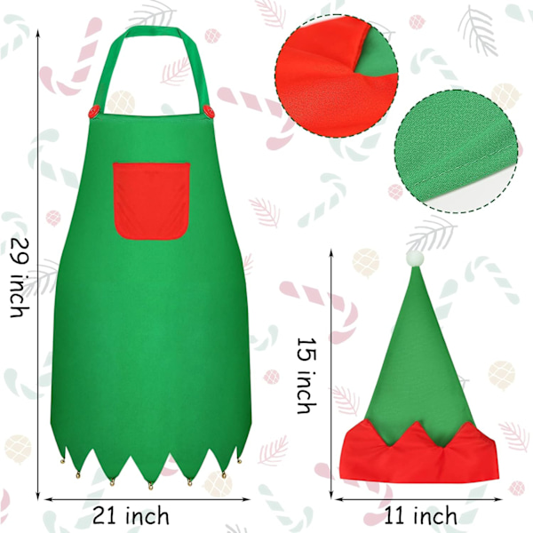 Elf Forklæde Jule Elf Forklæde Julemands Elf Hatte til Voksne Aprilsnar Fars Dag Fødselsdagsgaver