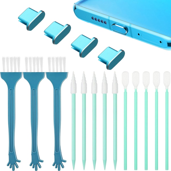Cobee 6-pack Type C Dammskydd, Aluminiumlegering USB C Dammskydd