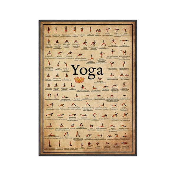1 stycke 40X50cm yogapose-affisch illustration yogastudio