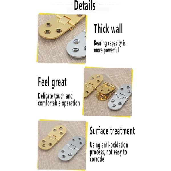 Folding Table Hinges - For Kitchen Tables, Sewing Machines, Offic