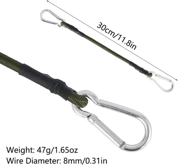 Elastisk bagagerem med kroge til lastbil, 3 stk., 30 cm/60 cm/90 cm