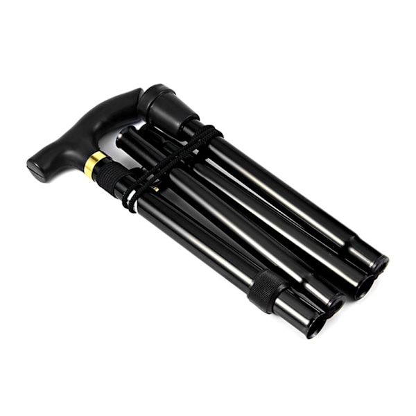 Aluminium Legering Sammenklappelig Stok Bærbar Hånd Gåstok Trekking