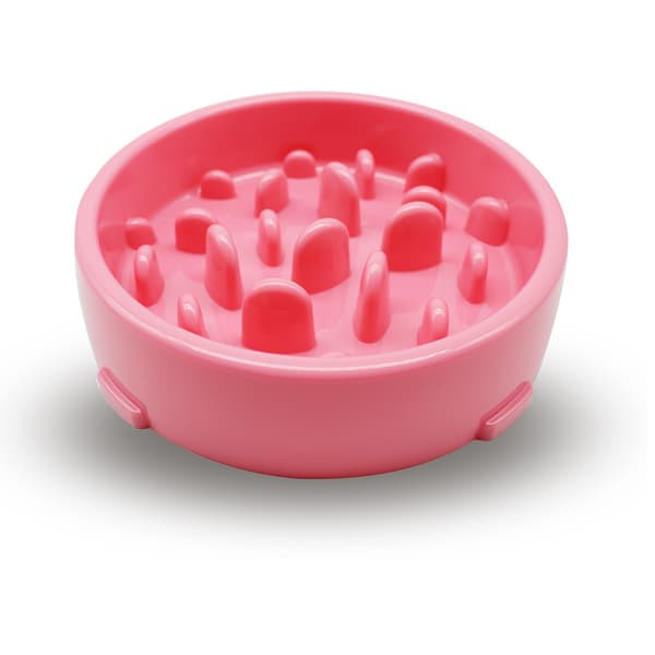 1 st (rosa) Långsam Matskål för Hundar, Långsam Ätarskål, Anti
