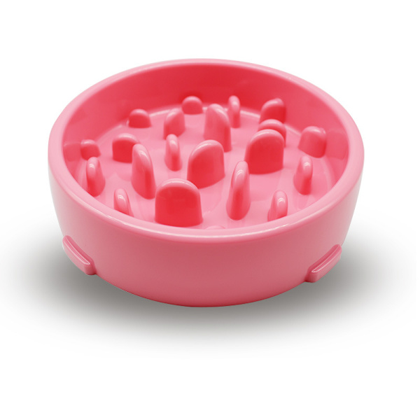1 stk (rosa) Sakte Fôringskål for Hunder, Sakte Spisekål, Anti