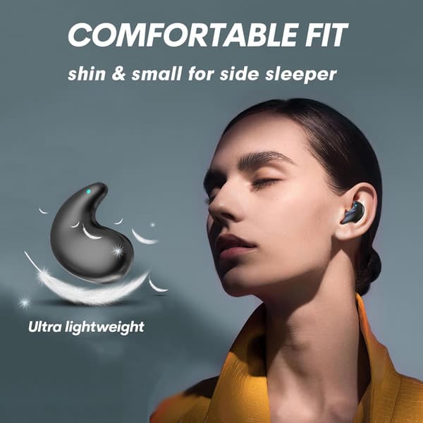 YYK790 Trådløse Bluetooth In-Ear Søvnørepropper, Minste Mini Ørepropper for Sidesovere