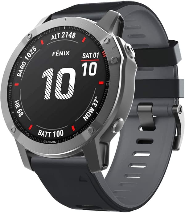 Blød Silikon Urrem, 22mm Bredde - Nem Montering Fenix ​​5/Fenix