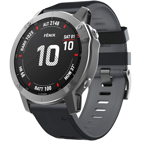 Myk silikonklokkearmbånd, 22 mm bredde - Enkel montering Fenix ​​5/Fenix