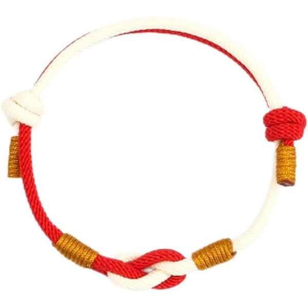 Handgjorda flätade charm-knutarmband i blandade färger, vävt rep, justerbart armband, vänskapspar, lycka, skydd