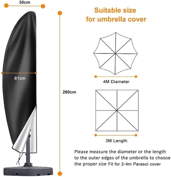 1 musta (280cm:30*81*45cm) 420D banaanivarjo pölysuoja pöly