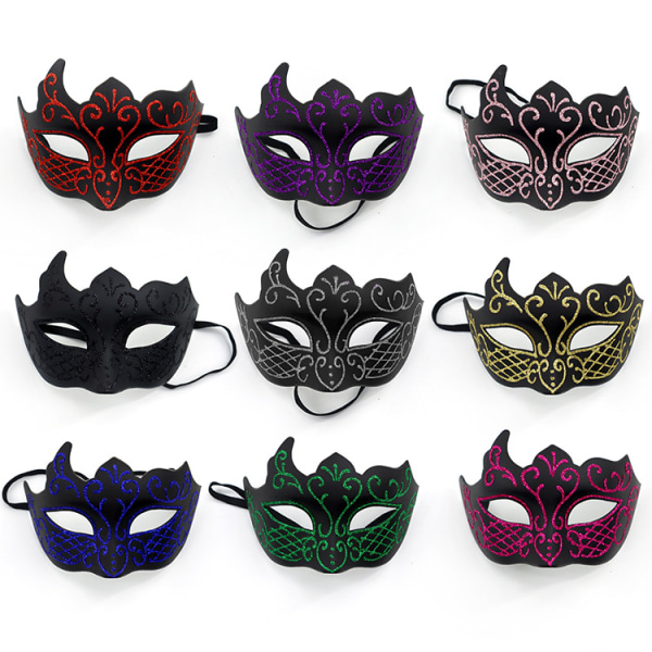 Halvmaskmålning i ett stycke - vit och röd halvmask