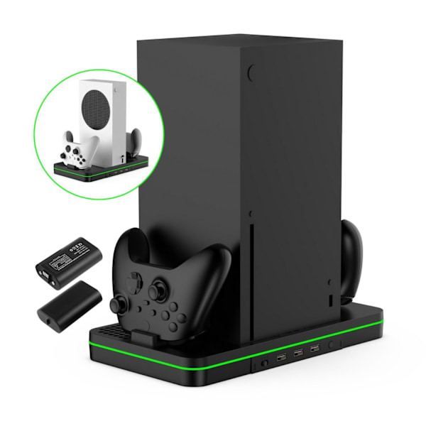 Multifunktionell laddningsstativ för Xbox Series X/S, konsolladdningsstativ