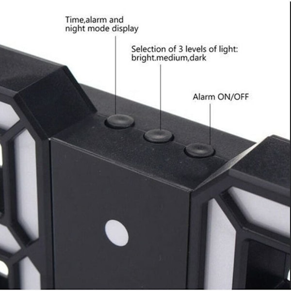 LED-väggklocka Alarm LED Digital Väggklocka Reloj De Pared Klocka