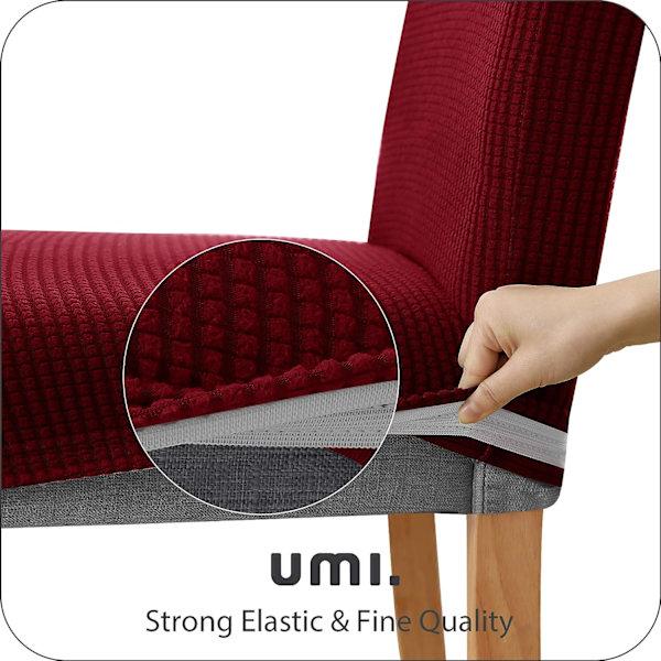 2 stk., (Bordeaux), Jacquard Mikrofiber Stolseter Bryllup