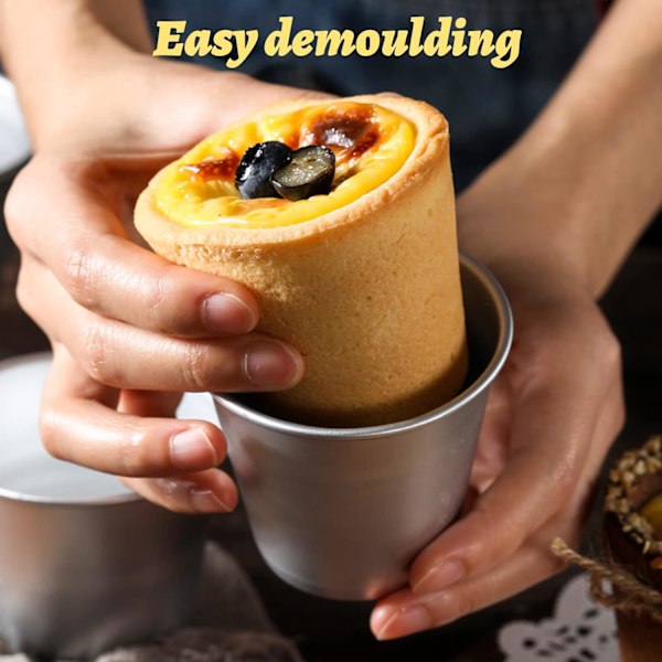10 stk Aluminiums Bakekopper Cupcakeform Muffinsform Darioleformer Bakeverktøy