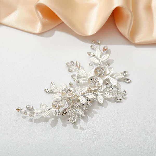 Silver Rhinestone Brudkam för Bröllop, Håraccessoar Hårkam för Kvinnor, 1 Styck