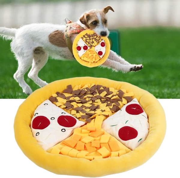 Snusematte for hunder - Treningsmatte for hunder - Pizzaform - Interaktiv