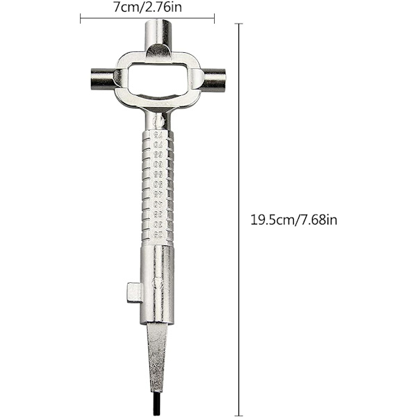 Architect Nøgle Firkantnøgle 6/7/8mm Indvendig Hex Nøgle Med Universal