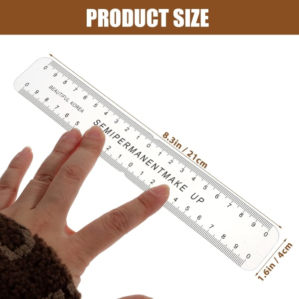 1 flexible eyebrow micro scraper permanent makeup measuring tool