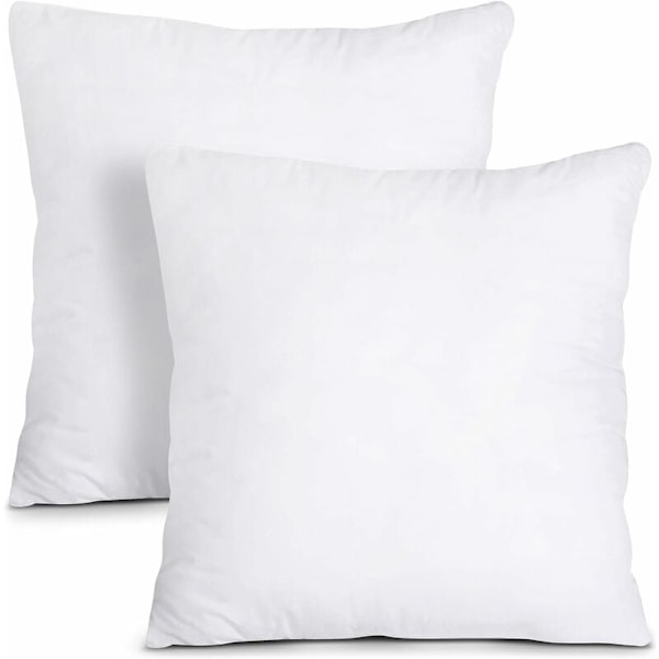 Fyllningskuddar 45 x 45 cm (2-pack), Kuddfodral, Inre Kuddar, Kuddfyllning (Vit)