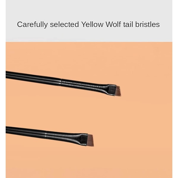 2 vinklade gelpennor för flytande eyeliner för sneda ögonbryn, liten vinklad pensel för ögonbryn