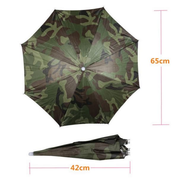 Fiskeriparaply Solbeskyttelse Hovedmonteret Parasol 65cm