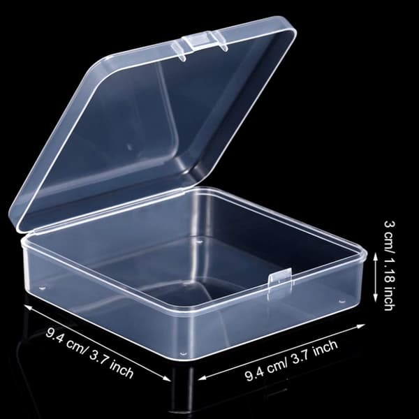 6 stk. Mini Klar Plast Perle Opbevaringsbeholdere til