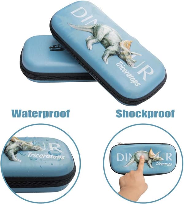 1 stk Dinosaur Blyantveske for Gutter 3D Nattskinnende Kule