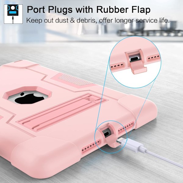 Funda kompatibel med iPad 9/8/7 (10,2 tommer, 2021/2020/2019 model, 9./8./7. generation) bestående af 3
