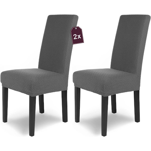 2-delat elastisk flanell stolsöverdrag / antracit / gungstol