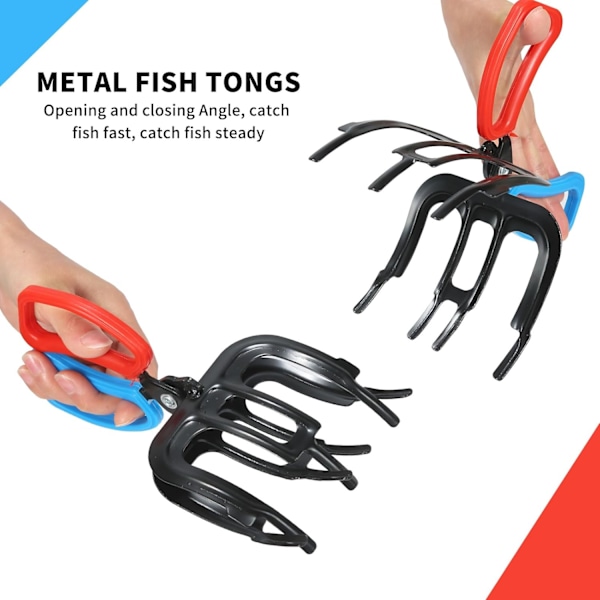 Fiskklo-Grip, 2 st Metalliska Fiskkontrollklämmor Klo Tång Grepp Tackle Verktyg, Metallisk Fiskklo-Fångare, Multifunktionell
