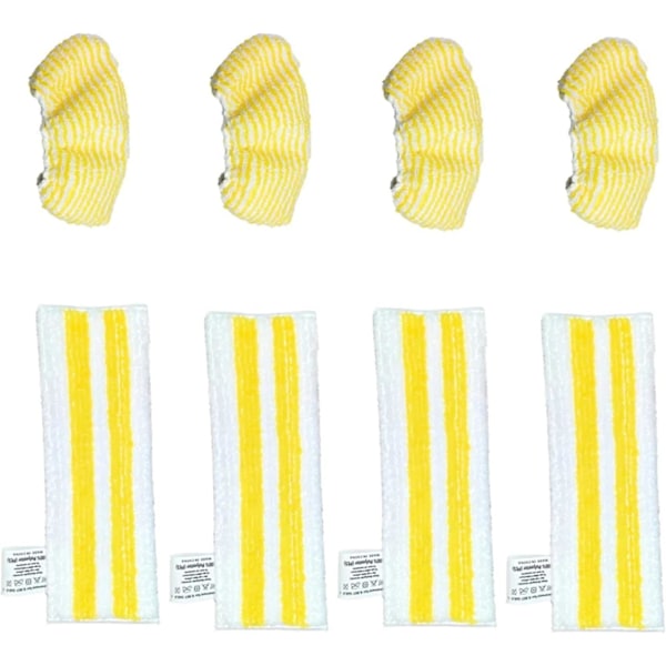 8 st Ångmoppdynor för Kärcher SC2 SC3 SC4 SC5 Ångrengörare Mikrofiber Moppduk Set