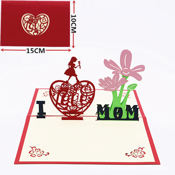 1pcs Handmade 3D Stereoscopic Greeting Card for Mother's Day