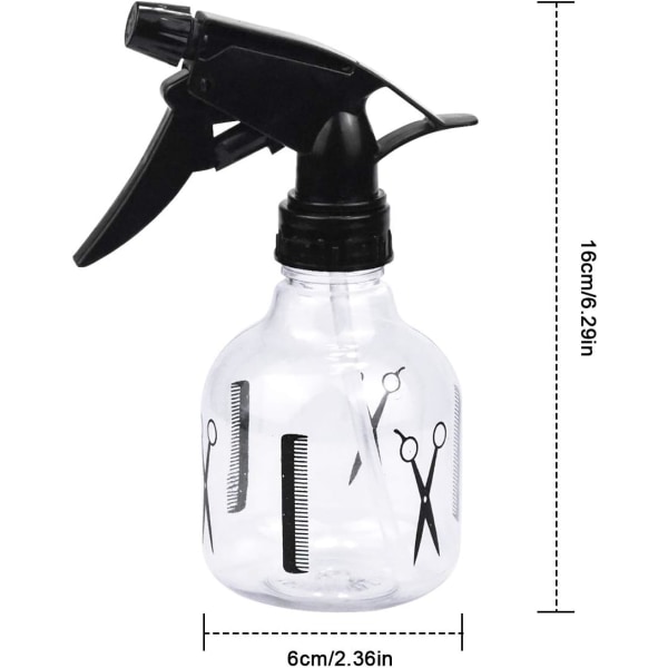 Sprayflaskor Plast, 250ml Stor kapacitet Sprayflaska Salon Ha