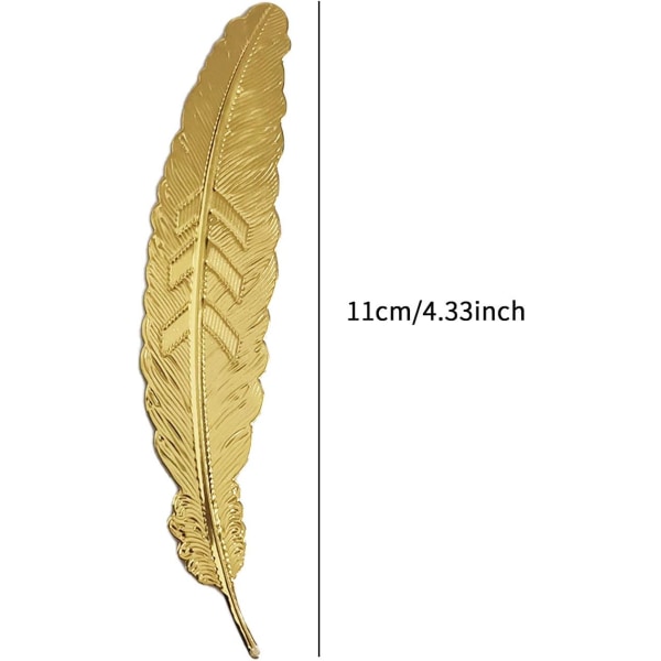 2PCS metal feather bookmark, women's bookmark, used for wedding