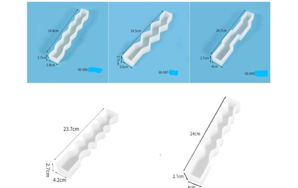 6 st Ljusstake Resinform, Långt Ljus Silikonform för