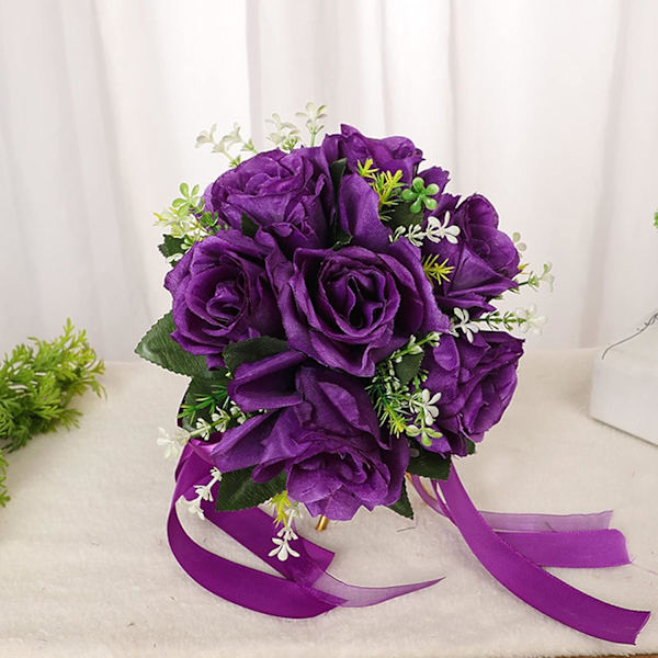 1 brudnäbb för brud/bröllop, brud som håller blommor,