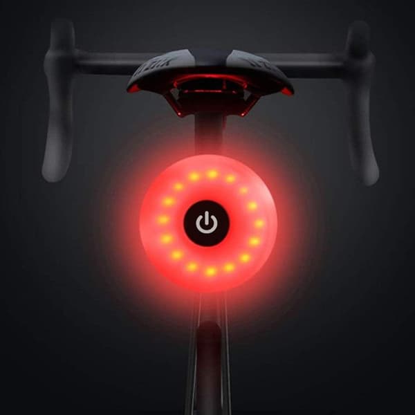 Sykkellys bak, USB-ladbart LED vanntett advarsel 5