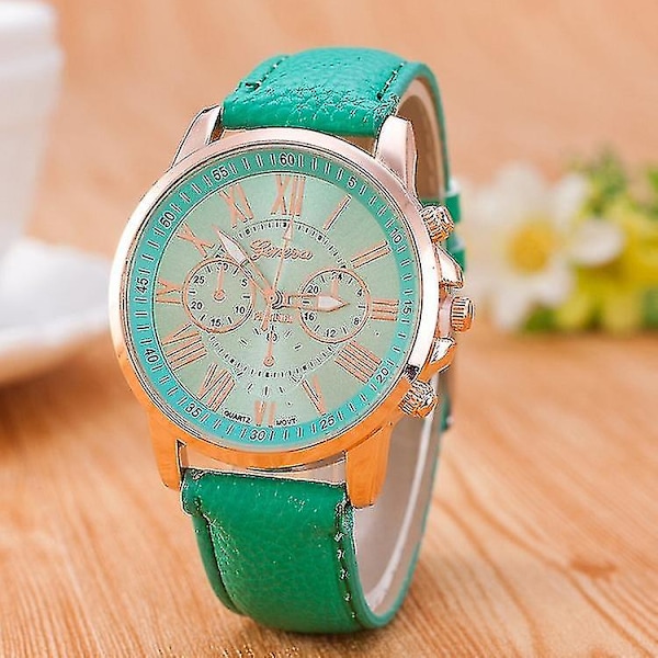 Luksus Brand Læder Quartz Ur til Kvinder Damer Mænd Mode Armbånd